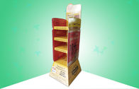 Sağlam POP Karton Ekran 4 Raf, Ekmek Gıdalarını Teşvik Etmek İçin Biyobozunur Malzeme