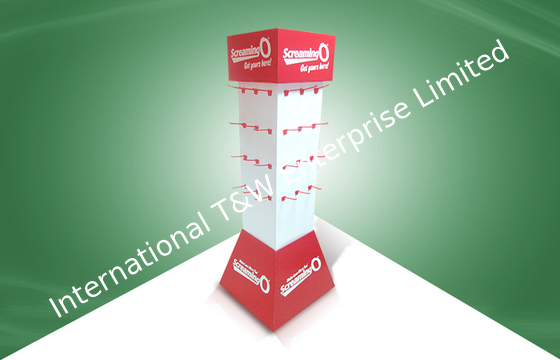 satın al % 100 Geri Dönüşüm Mağaza Kırmızı Karton POP POS Stand Stand Zemin online manufacture