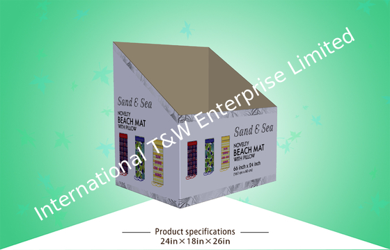 satın al Perakende Karton Plaj Havlusu Çöp Kutusu Ekranı Parlak Laminasyonlu Çevre Dostu Malzeme online manufacture
