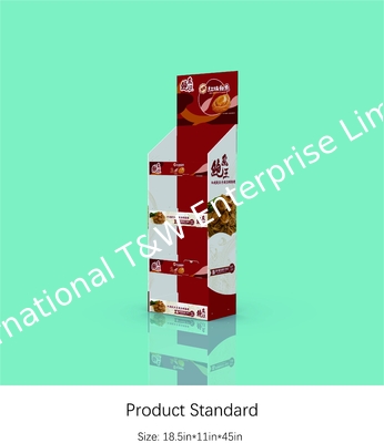 satın al POS Kağıt Teşhir Standı Soslu Gıdalar İçin 4 Raflı Oluklu Vitrin online manufacture