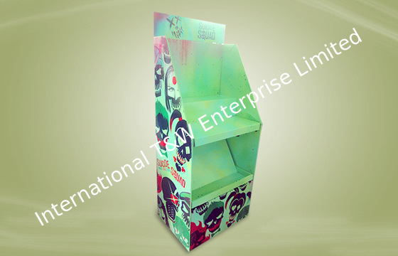 İyi bir fiyat. Green custom product Cardboard Display Stands , corrugated floor display Glossy Finish çevrimiçi