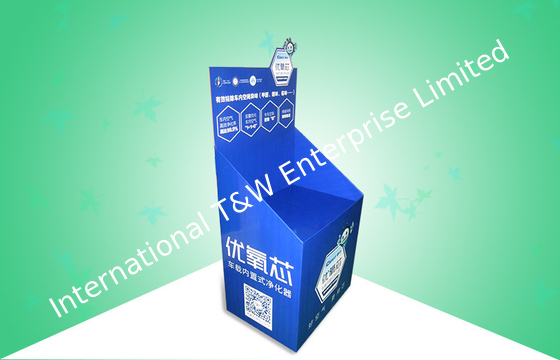 İyi bir fiyat. Blue Cardboard Dump Bins For Promoting Air filter , Easy - assembly çevrimiçi