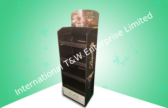 İyi bir fiyat. Chocolate Strong Corrugated Display Stand , Shop Retail Display Racks Easy Folding çevrimiçi