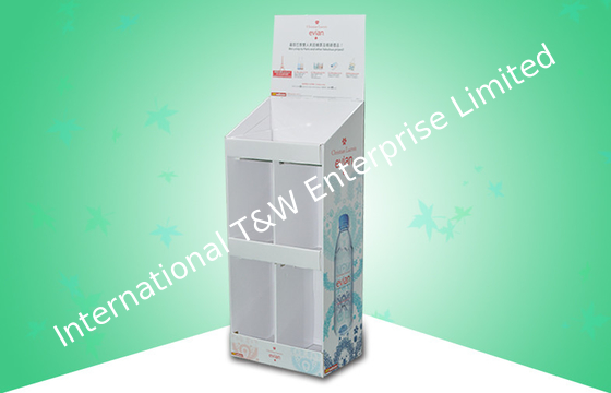 İyi bir fiyat. Bottle Pure Water Corrugated Cardboard Floor Display Stands With Strong Design çevrimiçi