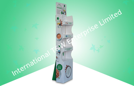 İyi bir fiyat. Easy Built Up Corrugated Floor Displays Promoting Foods With Glossy PP Lamination çevrimiçi