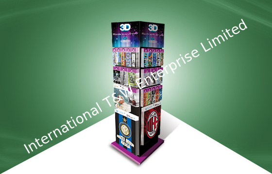 İyi bir fiyat. Four Face Show Cardboard Display Stands , Floor Standing Display Units To 3d Poster Cards çevrimiçi
