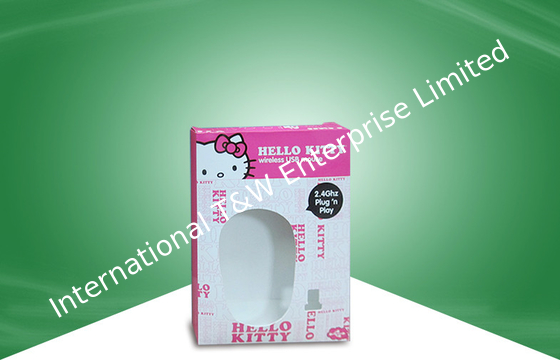 Tam Renkli Kağıt Ambalaj Kutuları Hello Kitty Fare için Pencereli Karton Kutu