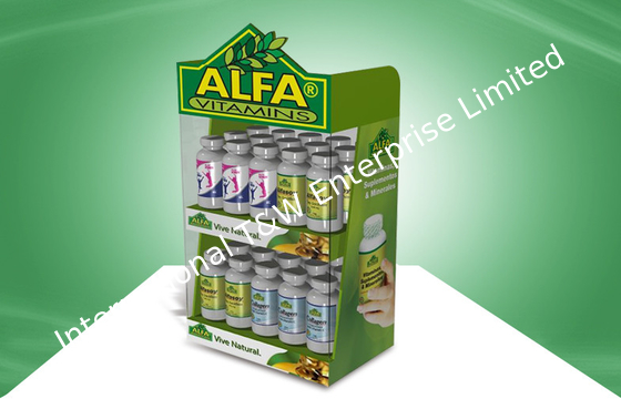 İyi bir fiyat. Vitamin Heathcare Products Green Cardboard Countertop Displays Custom çevrimiçi