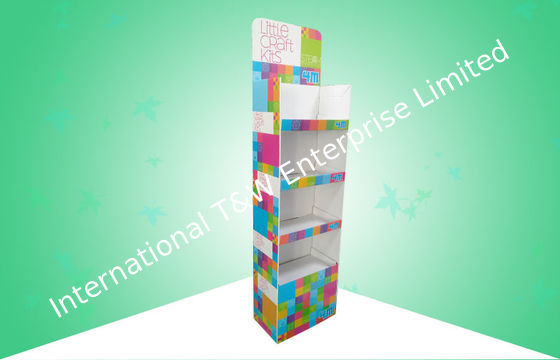 İyi bir fiyat. Özelleştirilmiş 4 Raf Karton Ekran, Küçük El Sanatları Setleri İçin Büyük Alan Standları çevrimiçi