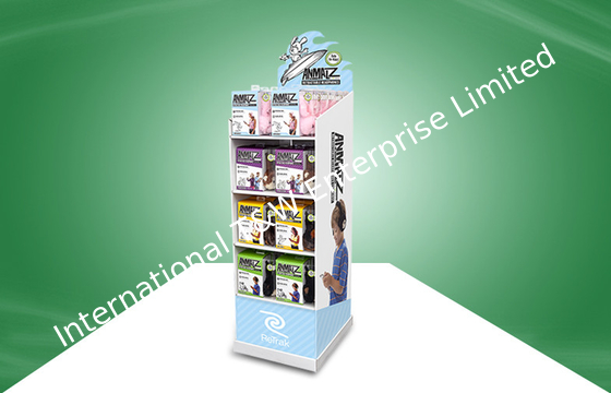 İyi bir fiyat. Beautiful Four-shelf POS Cardboard Displays Glossy Lamination for Electronic Products çevrimiçi