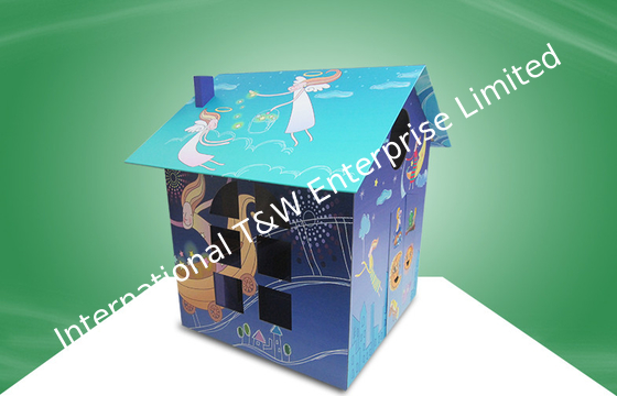 İyi bir fiyat. Recyclable Children ' S Cardboard Playhouse , Cardboard Coloring House For Kids çevrimiçi