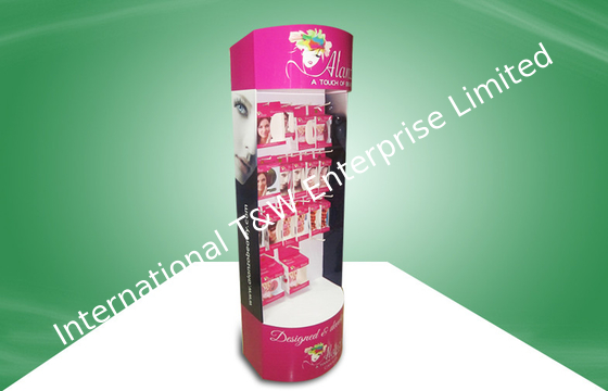 İyi bir fiyat. Eye - Catching Cosmetic POS Cardboard Display With Hook For Showcase Heavy Products çevrimiçi