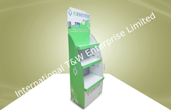 İyi bir fiyat. Green Cardboard Display Stands Adjustable Shelves For Health Care Products çevrimiçi
